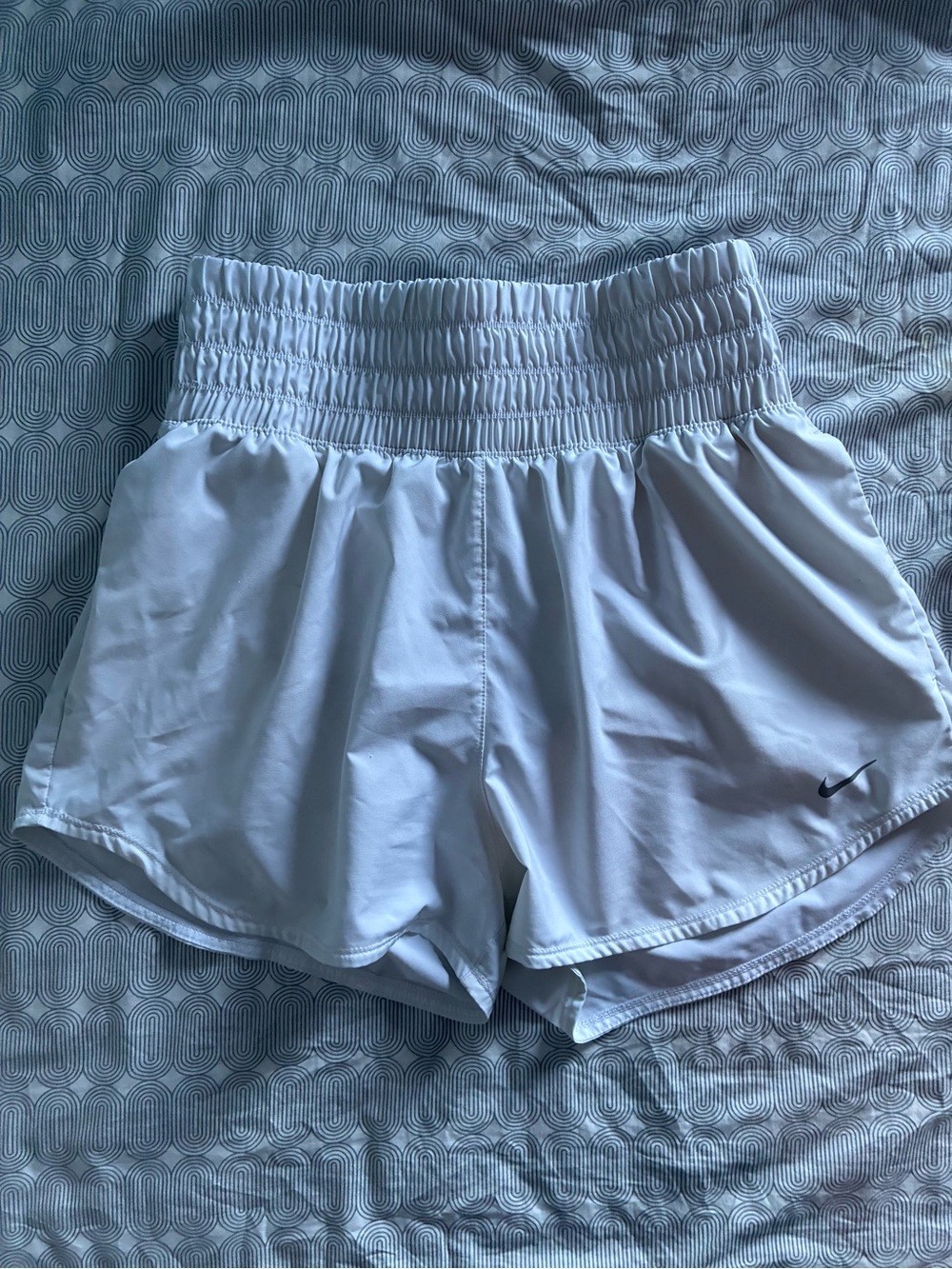 Nike Women's White High-Waist Athletic Shorts